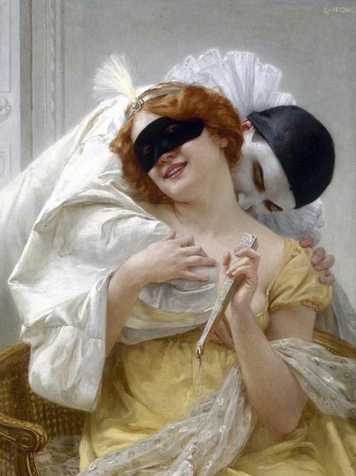  “Pierrot’s Embrace”, Guillaume Seignac (1870-1924)