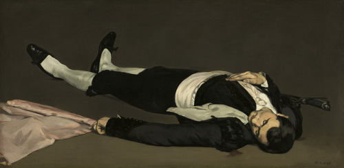 “The Dead Toreador”, c.1864, Edouard Manet. (via)