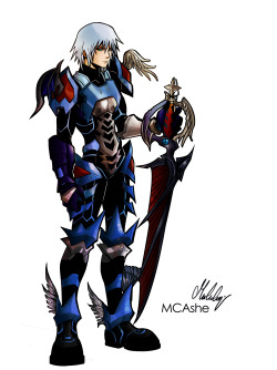 mcashe:  Armored Riku illustrated By MCAshe