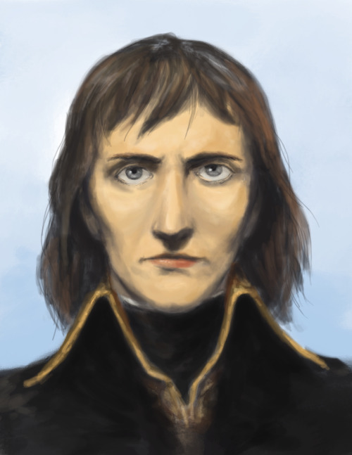 zombie-phoenix:  Le Général Bonaparte   3 hours, tablet.I wanted to draw something and did this randomly.2-7-16   