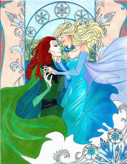 Morokei and Elsa, prismacolor markers, 2015Artwork © Dana Veitinger “Lady of the General&