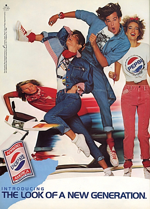 Pepsi Apparel Ad (1986)Scan via barbiescanner