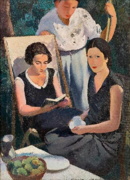 huariqueje:Maria, Ines e Marco  -  Francesco Menzio,  , 1927, Italian, 1899-1979