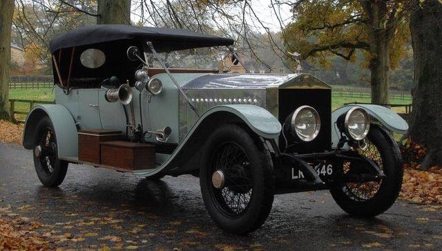 DANBURY MINT CLASSIC 1914 ROLLS ROYCE ALPINE EAGLE PEWTER CAR USED 