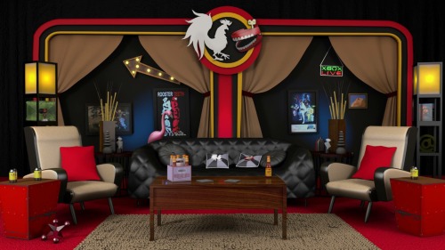 I’m a big fan of the Rooster Teeth podcast so I replicated their set in Maya. Lemme know what 