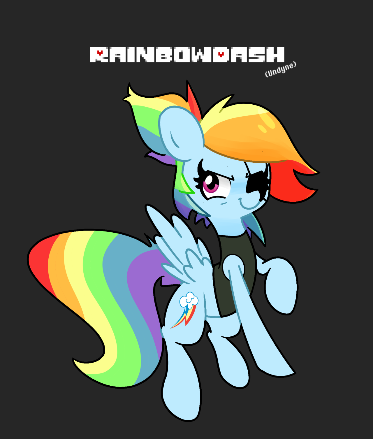 ponidoodles:Rainbow dash As Undyne !Undash:p