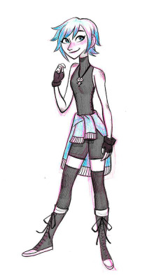 arbeesketch:  Aqua sporting a casual/modern