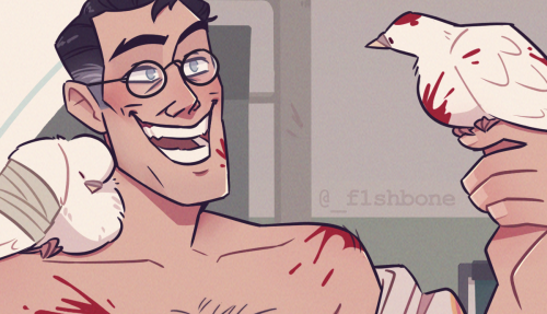 Preview of my Medic piece for @teufortguysngals pin up zine project!It features very talented artist