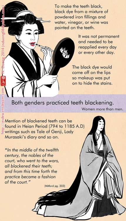 Fashion of Black Teeth in Old Japan A Yedo chemist’s recipe for black teeth dye from Tales of Old Ja