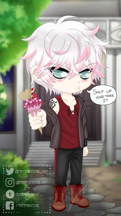 Just take the ice cream from the boy D: 