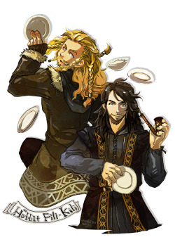 reload9-yohji:  Fili and Kili：フィーリキーリ兄弟 皿投げのところ本当に楽しそう [The Hobbit] 