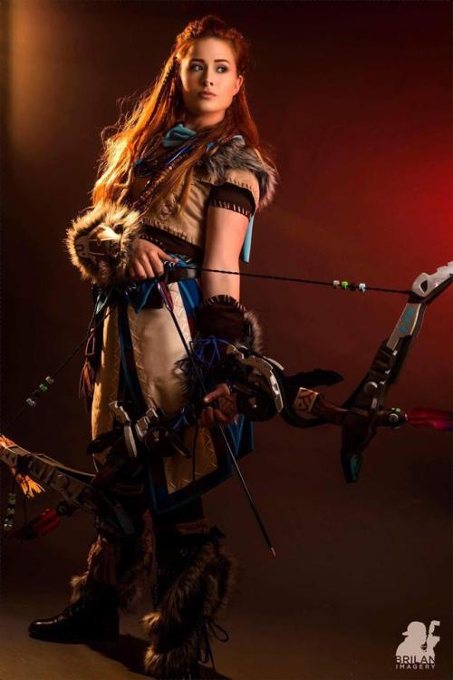 cosplay-galaxy:[Self] Another shot of my Aloy from Horizon Zero Dawn gingerpunkcosplay