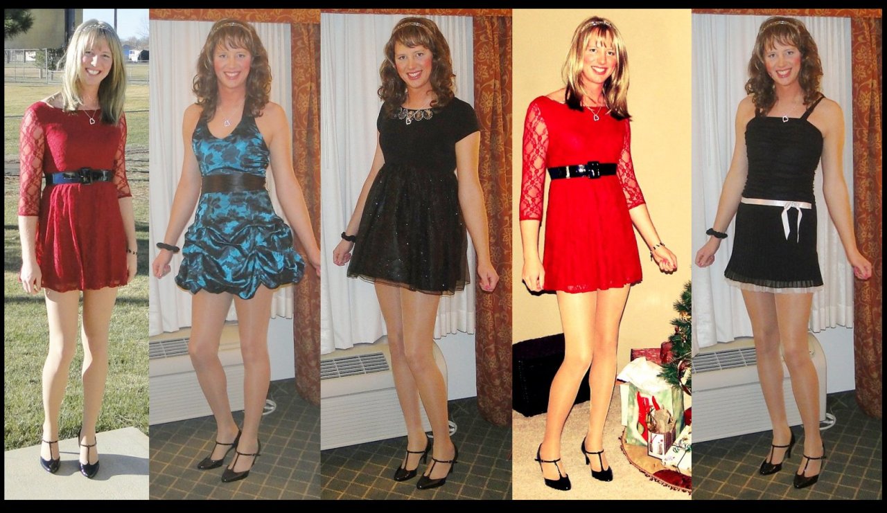 xdrsscute:  Dressing up in sister’s dresses is fun!