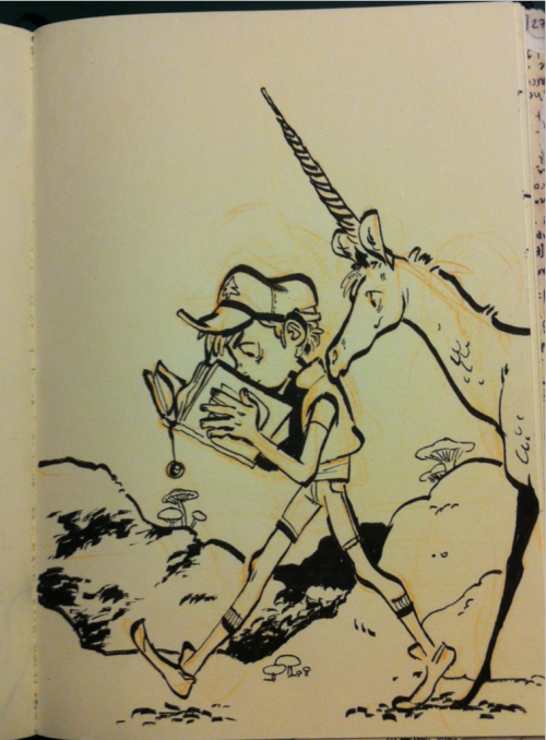 Inktober today is Dipper (and his so far secret follower)