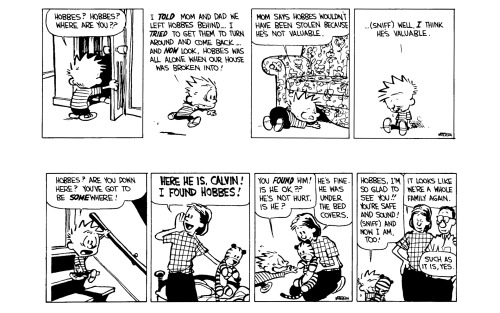 Calvin and Hobbes: the break-in story, Part 2. (Part 1 here.)