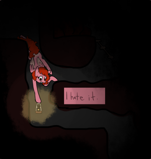 charlie-bad-touch:  <–PreviousPeachy Keen does just that, glad to be able to shimmy her way down the terrible tunnel. The yelling has subsided but shes almost certain that it was probably definitely coming from here. Ish. Any advice to give to Peachy