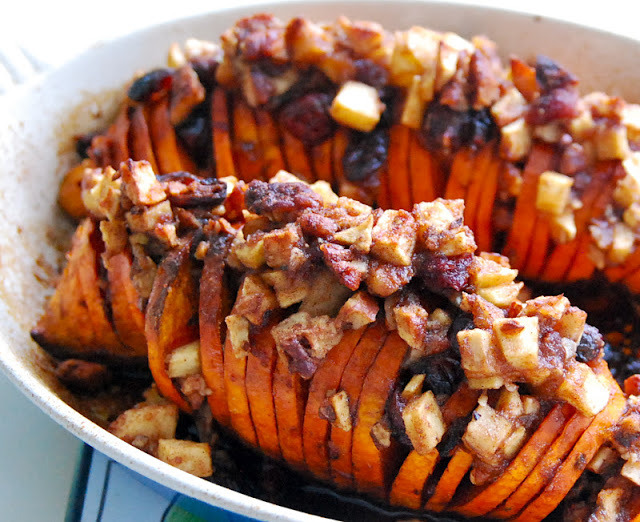 beautifulpicturesofhealthyfood:  Stuffed Hasselback sweet potatoes…RECIPE 