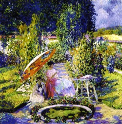 labellefilleart:  The Garden Umbrella, Frederick