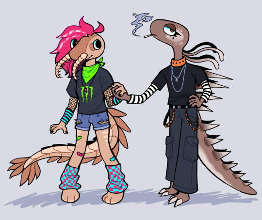 crowbugz:emperornero:emperornero:more people should have cambrian era animals as fursonas. especially if they design them the same way sparkledogs look. i just want to see art of a rainbow anomalocaris holding hands with an edgy hallucigeniais this too