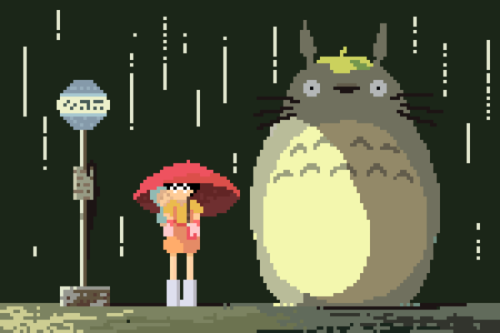 ca-tsuka:  8-bit Ghibli by Richard J. Evans 