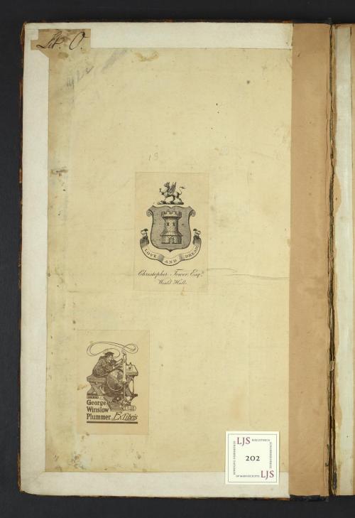 Bookplates galore! LJS 202, an astrological work written in England in the late 17th or 18th century