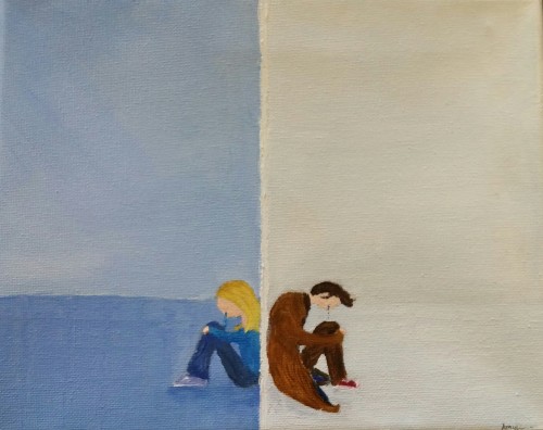 hamlets-last-words:-So Close(Still can’t believe I got away with painting this in art class…)