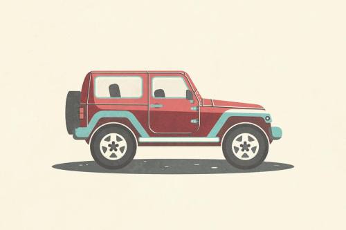 #jeep #wrangler #car #illustration #graphicdesign #hipster #adobe #illustrator #photoshop #halftoned