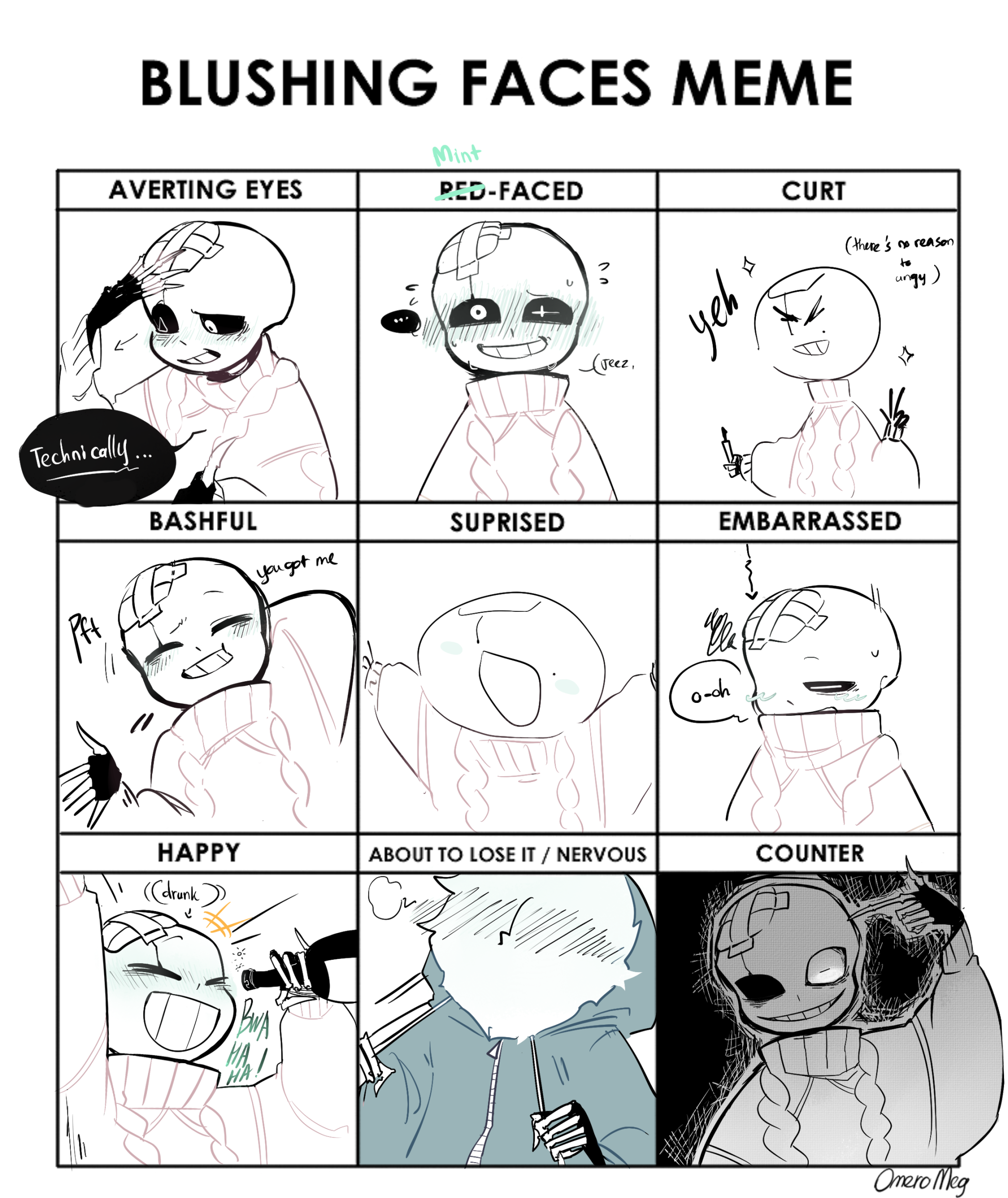 Blushing Meme Template Explore Tumblr Posts And Blogs Tumgir