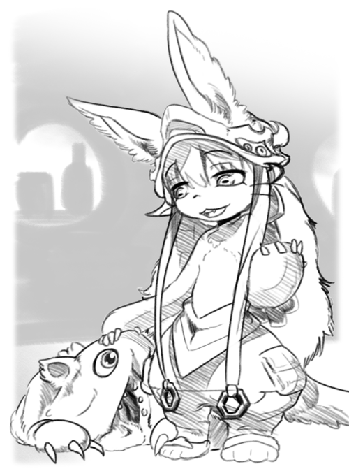 Here’s that Nanachi and Mitty drawing without the part where I’m a meme-loving fuck@hosh
