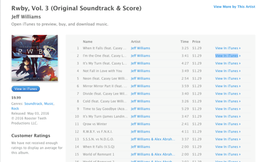 holy shit guys rwby volume 3 soundtrack is out