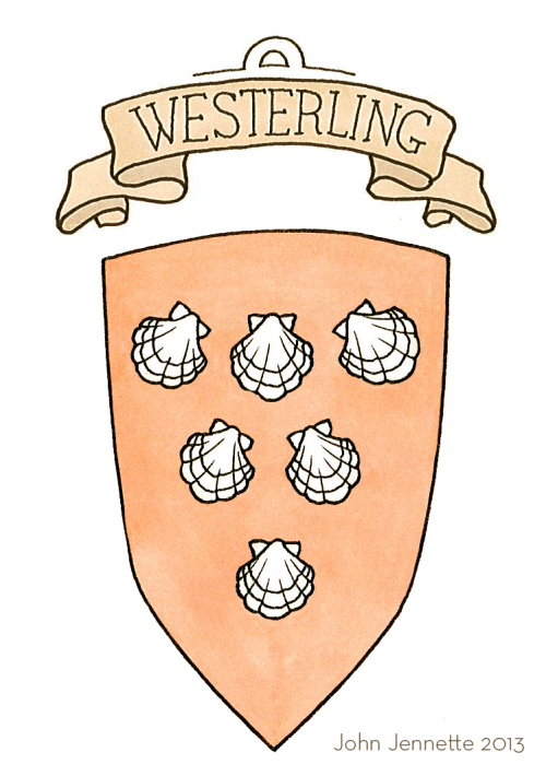 johnjennetteart: HOUSE WESTERLING • The Crag • Honor, Not Honors Sand, six white shells Ho