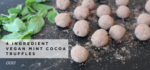 worksleepsweatplay:  Move Nourish Believe :: 4 Ingredient Vegan Mint Cocoa Truffles 