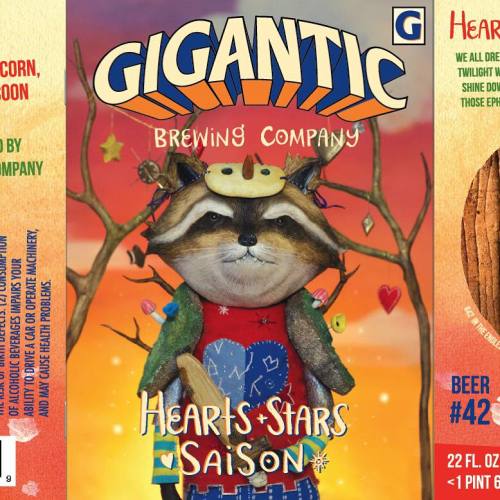My favorite battle raccoon got his own beer and it&rsquo;s called &ldquo;Hearts &amp; Stars Saison&r