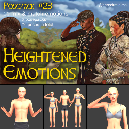 New posepack: Heightened EmotionsSo this was actually a request that WitchySims made aaaages ago (if