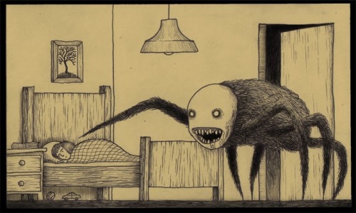 Sex sixpenceee:  Creepy monster drawing by Don pictures