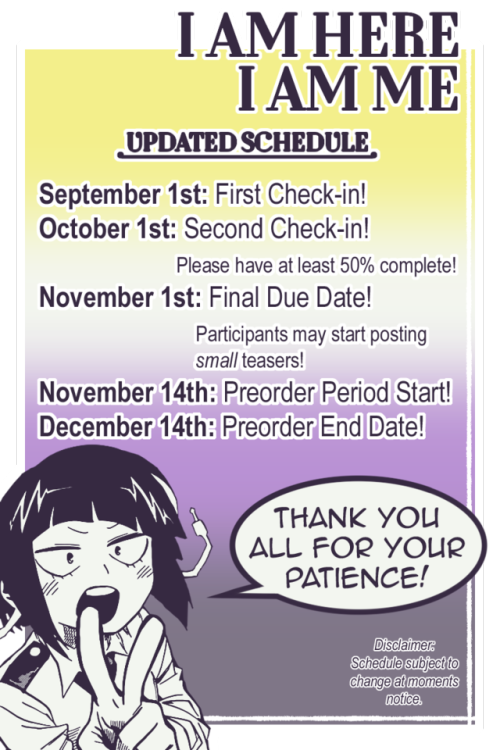 Hello, all! We’ve had to adjust the zine according to the busy lives we all lead- we’ve 