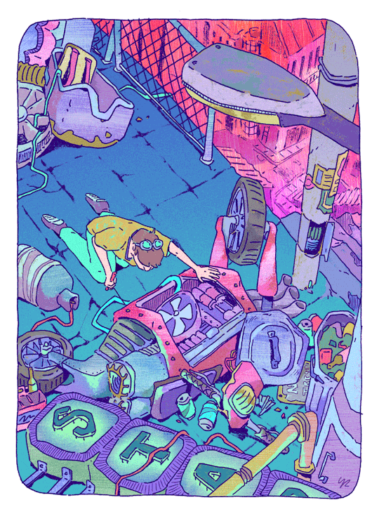 fuckyeahillustrativeart:  By John Soleas  Follow John on Tumblr Follow John on Instagram