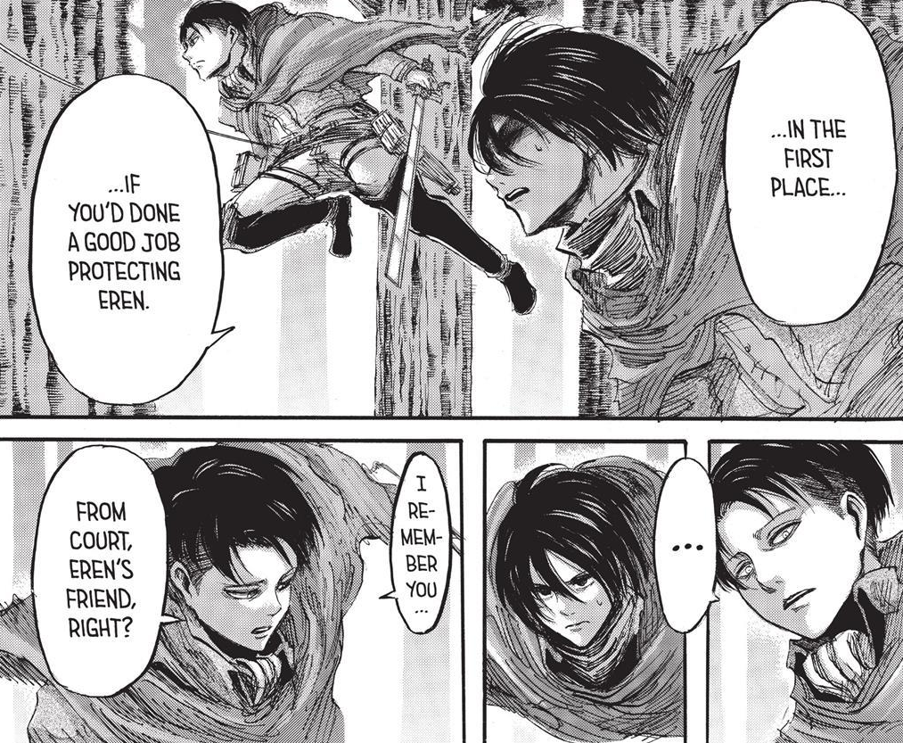 人類最強ペア HUMANITY'S STRONGEST PAIR — 1/3 Hi!) How can you explain Levi's  glances at...