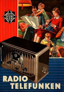 Telefunken 340W Advertising Poster (1935)The model was also named “Katzenkopf” (cat head) because of its front look.