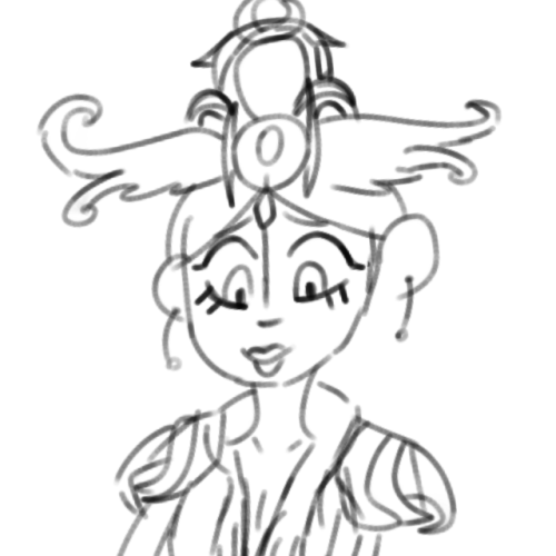 loki-a-thot: Very poor attempt at Chang’e Im a bad artist y it all so hard reminder that this is the