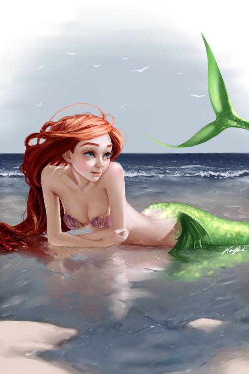 castiel-licker: My version of the Disney princess Ariel Request by Fading Firefly I did my best on w