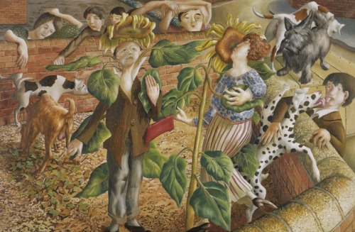 Stanley Spencer - Sunflower and Dog Worship (1937)