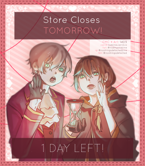  STORE CLOSING TOMORROW!Thank so so much to @illst.rey on ig or @ illst_rey on twt drawing the las