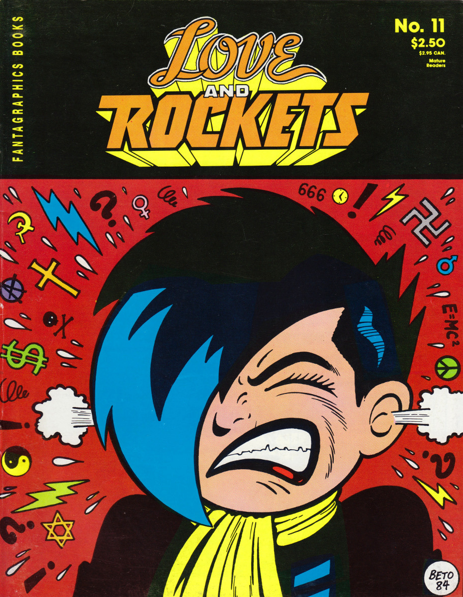 Love and Rockets No. 11 (Fantagraphics, 1985). Cover art by Gilbert Hernandez.From