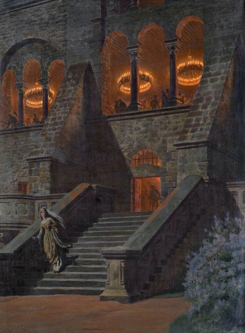 aqua-regia009: Cinderella: The Feast at the castle - Franz Hein (1863-1927)