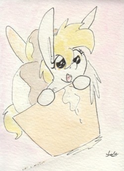 slightlyshade:Chocolate sauce Derpy! ^w^