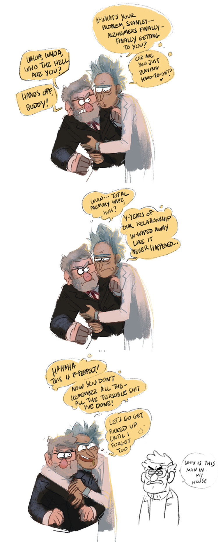 spinetrick:  i wanted to draw some sad memory loss stanchez but this happened instead