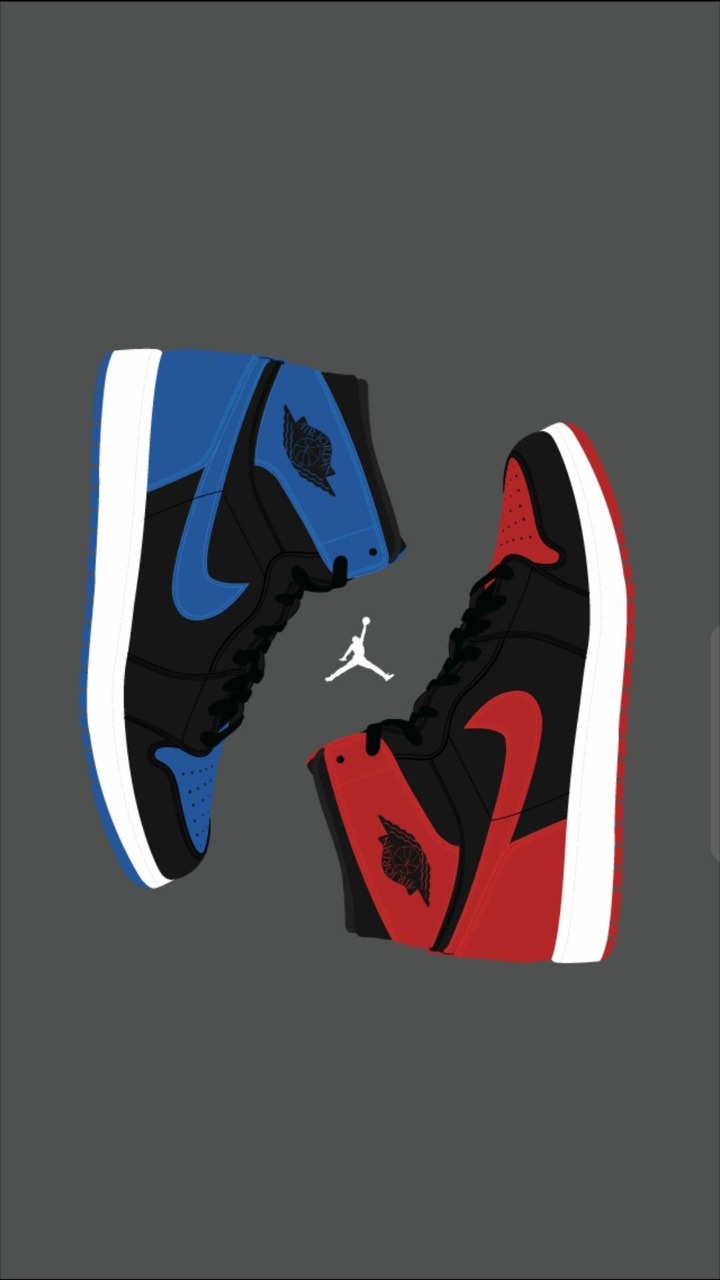 Jordan 1 Club — Royal x Banned iPhone 📱 Wallpaper