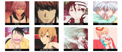 bsxnpai:   Mamoru Miyano appreciation post.  Here there are not all the characters he voiced but the ones I liked the most. 