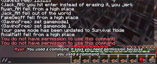trevorcolins: Ryan: Geoff asked the game to kill me so I just typed “/kill”